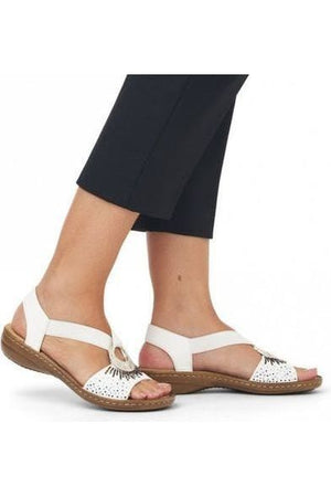 Rieker 60880-80 ladies sandals in White