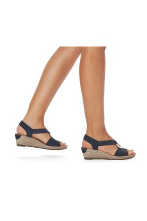 Rieker Womens Sandals 624H6 14 blue