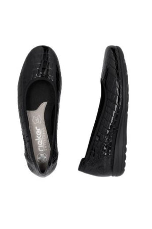 Rieker Ladies Shoes L9350-01 black punp