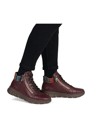 Rieker Ladies Boots N1305-35 vino multi waterproof