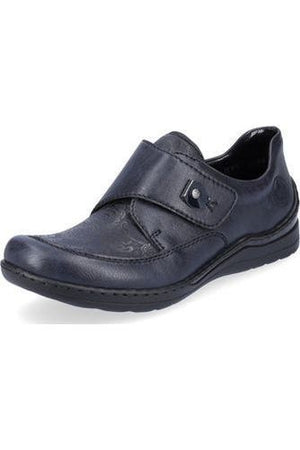 Rieker Ladies Shoes 48951-14 Navy extra wide fit