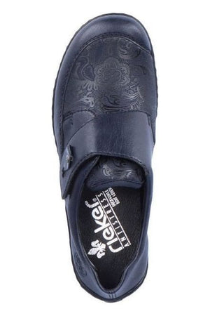 Rieker Ladies Shoes 48951-14 Navy extra wide fit