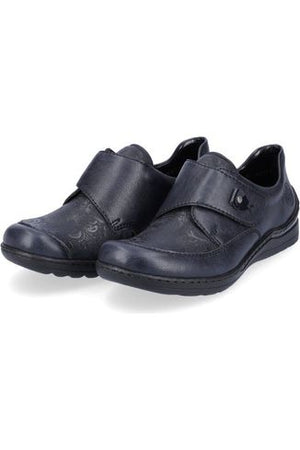 Rieker Ladies Shoes 48951-14 Navy extra wide fit