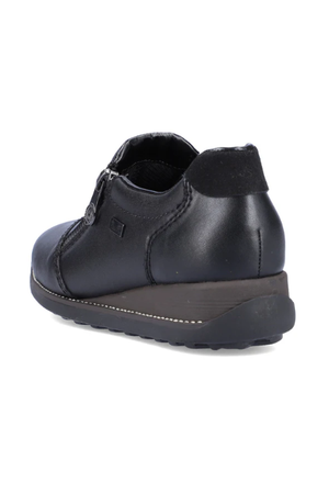 Rieker Ladies Shoes 44265-00 black slip on waterproof shoe