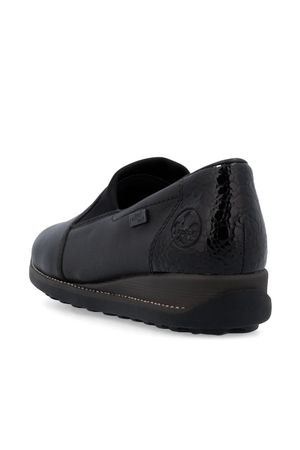 Rieker Shoes 44291-00 black slip on waterproof shoe