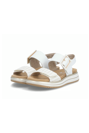 Remonte Ladies sandal D1J53-81 in White combi