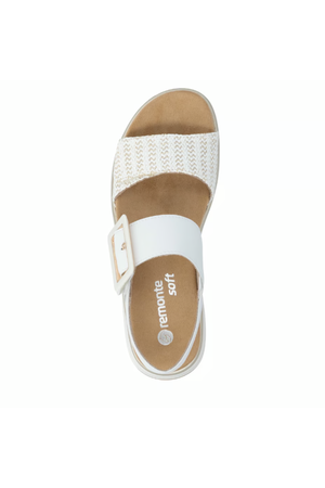 Remonte Ladies sandal D1J53-81 in White combi