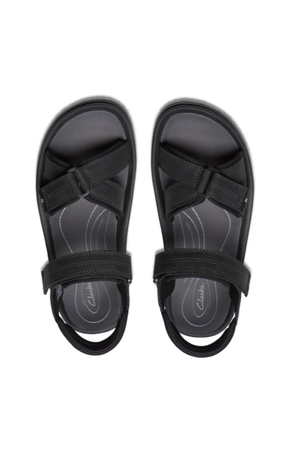 Clarks Wesley Shore in Black leather