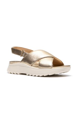 Clarks DashLite Wish in Gold leather