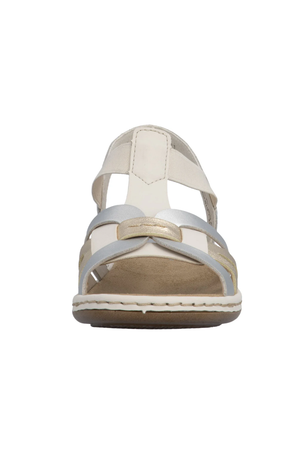 Rieker Ladies Sandals 65918-91 light gold multi