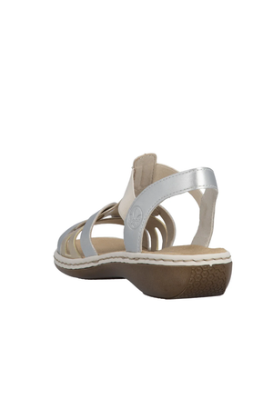 Rieker Ladies Sandals 65918-91 light gold multi