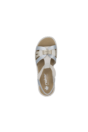 Rieker Ladies Sandals 65918-91 light gold multi