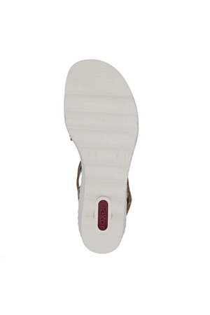 Rieker Womens Sandals 67410 90 beige leopard