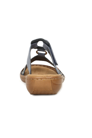 Rieker Women's Mule Sandal Blue  608K2-12
