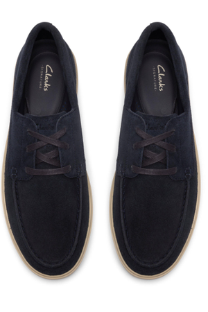 Clarks Lockford Boat in navy suede