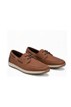 Rieker Mens boat shoe 08816-24 in Brown