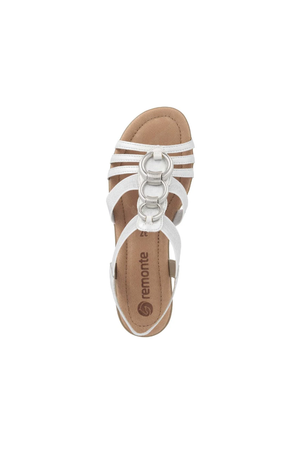 Remonte ladies sandals R3605-80 in white combi