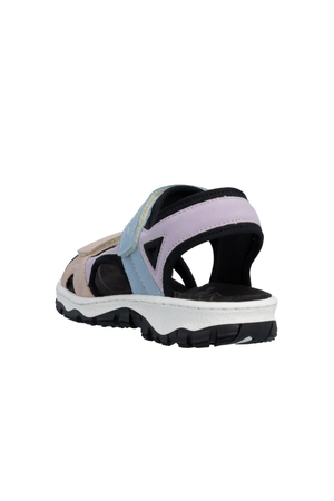 Rieker Women's Walking Sandals 68866-93 in blue multi