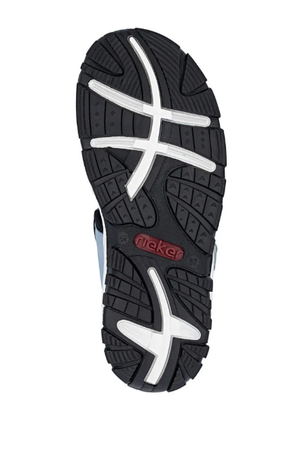 Rieker Women's Walking Sandals 68866-93 in blue multi