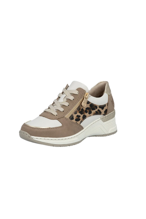Rieker Women's Casual trainer N4308-64 in beige multi