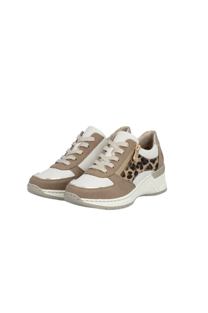Rieker Women's Casual trainer N4308-64 in beige multi