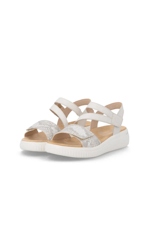 Remonte Ladies sandals D3L51-60 in Beige combi