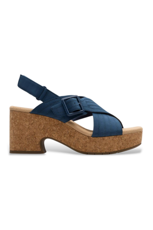 Clarks Nerisa West in Navy nubuck