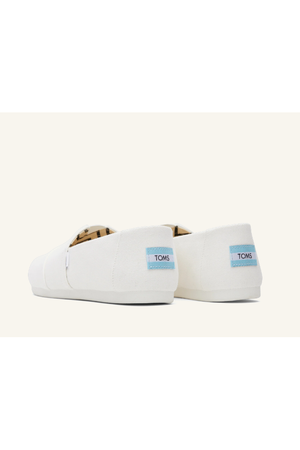 TOMS  Alpargata in White recycled cotton canvas
