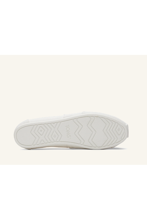 TOMS  Alpargata in White recycled cotton canvas