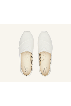 TOMS  Alpargata in White recycled cotton canvas