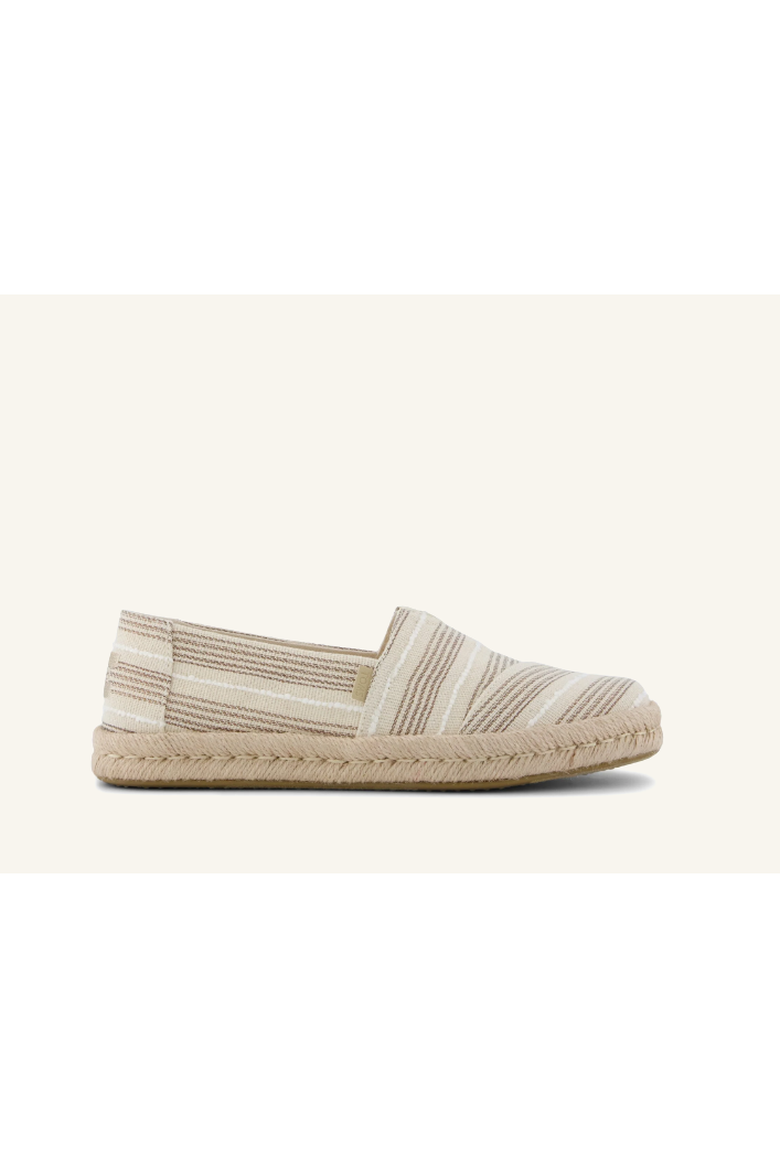 TOMS Alpargata Rope 2.0 in Natural brown metallic stripe