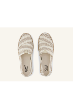 TOMS Alpargata Rope 2.0 in Natural brown metallic stripe