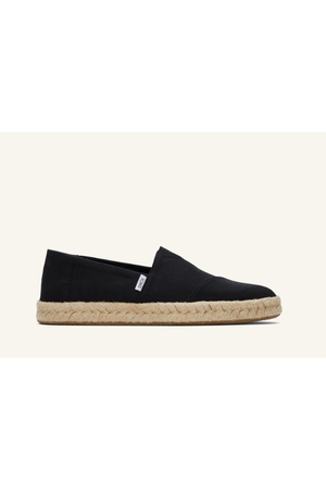 TOMS Alpargata Rope 2.0 in Black recycled cotton