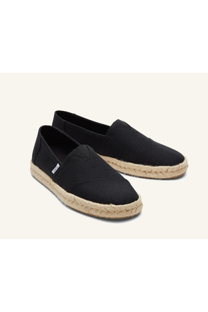 TOMS Alpargata Rope 2.0 in Black recycled cotton