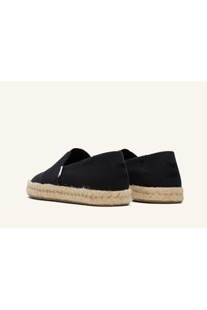 TOMS Alpargata Rope 2.0 in Black recycled cotton
