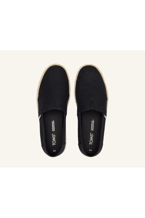TOMS Alpargata Rope 2.0 in Black recycled cotton