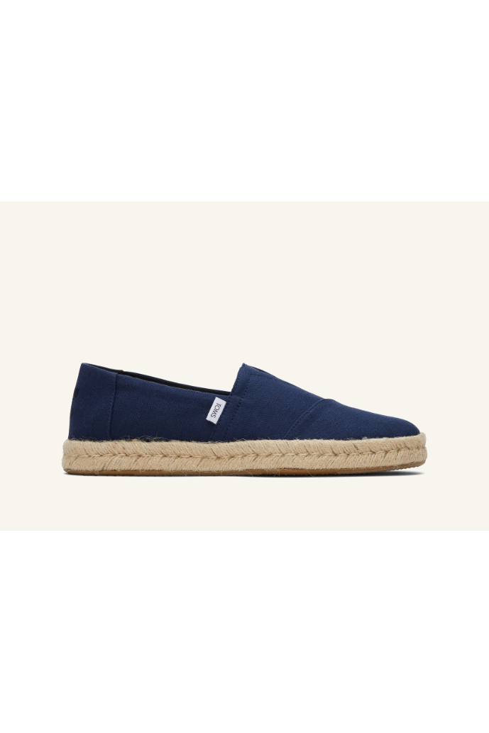 TOMS Alpargata Rope 2.0 in Navy recycled cotton