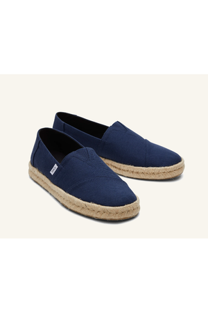 TOMS Alpargata Rope 2.0 in Navy recycled cotton