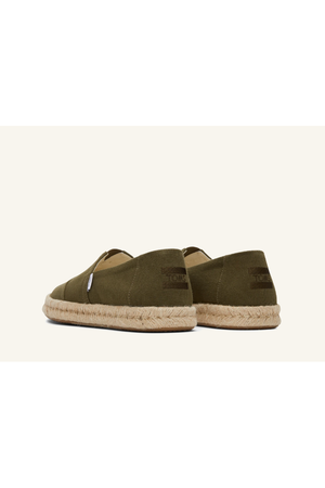 TOMS Alpargata Rope 2.0 in Olive recycled cotton