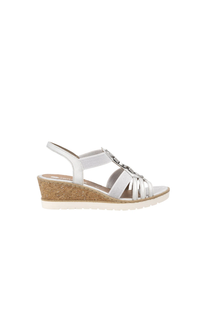 Remonte ladies sandals R6264-92 in silver/platinum