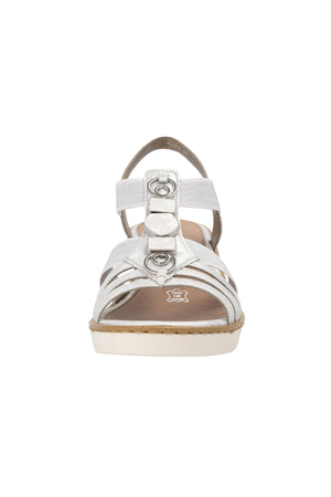 Remonte ladies sandals R6264-92 in silver/platinum