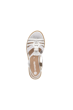 Remonte ladies sandals R6264-92 in silver/platinum