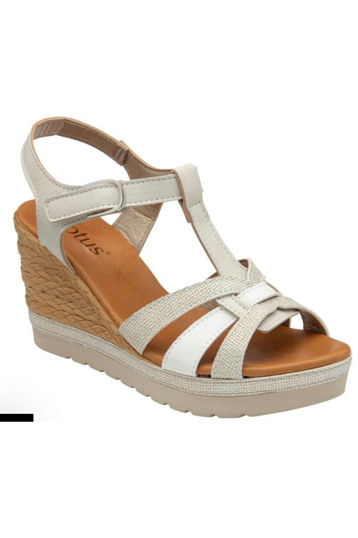 Lotus Cavallo ladies sandal in Stone