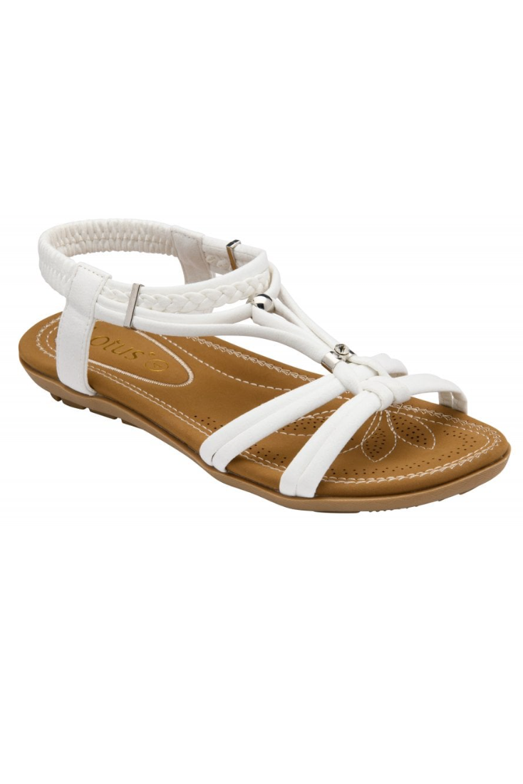 Lotus Domenica ladies sandal in White