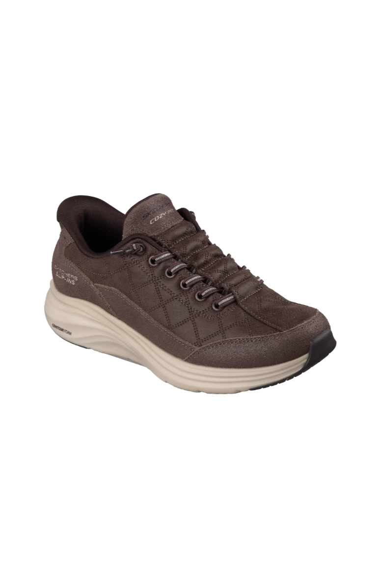 Skechers Slip-ins: Contour Foam - Cozy Fit Natural Ease 150507 in Chocolate