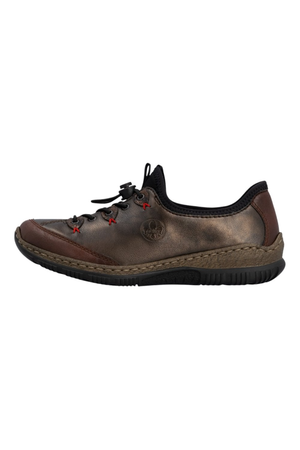 Rieker ladies Shoes N3271-25 in Brown metallic