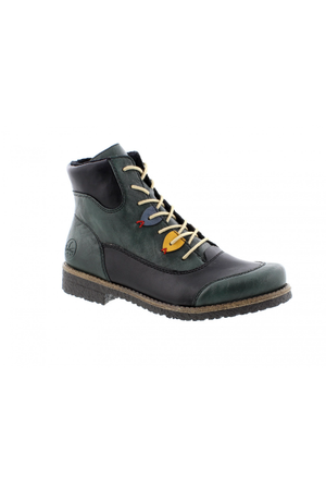 Rieker Ladies boots 73510-90 in green multi