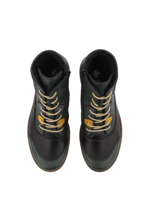 Rieker Ladies boots 73510-90 in green multi