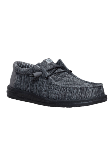 HEYDUDE Wally Stretch Sox in Granite Grey/Black
