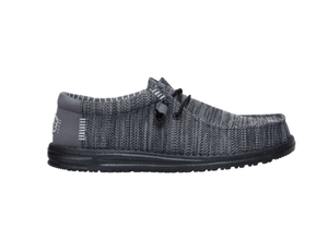 HEYDUDE Wally Stretch Sox in Granite Grey/Black